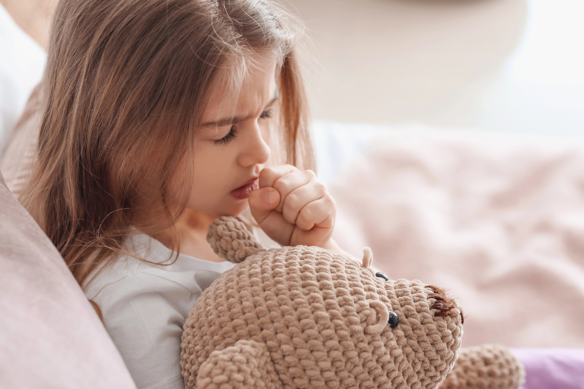 A child sick with a cold in Texas.